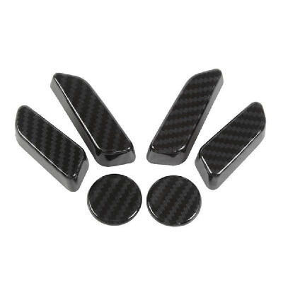 

6pcsset Car ABS Interior Seat Controls Knob Cover Trim for Tesla Model 3 Carbon Fiber Style Accessories Adjustment Switch