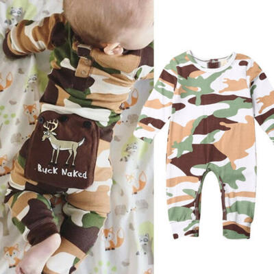 

Xmas Infant Baby Girl Boy Christmas Camouflage Romper Jumpsuit Pajamas Clothes