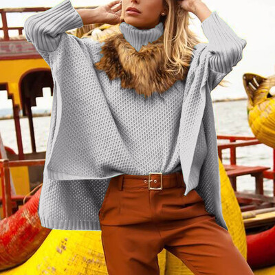 

Gobestart Womens Off The Shoulder Sweater Casual Knitted Loose Long Sleeve Pullover