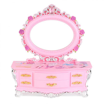 

Greensen Plastic Music Box Ornament Pink Jewelry Storage Case Wonderful Gift
