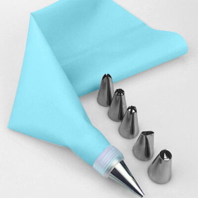 

8 Pcs Stainless Steel Icing Tips Nozzles Silicone Piping Pastry Bag Cake Decorating DIY Tools