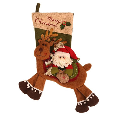 

Christmas Gift Socks Santa Snowman Riding Deer Christmas Gift Bags Candy Bags Christmas Decorations