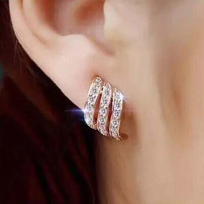

2019 Contracted square color contrast color earrings female fashion lady geometric stud earrings Modern jewelry