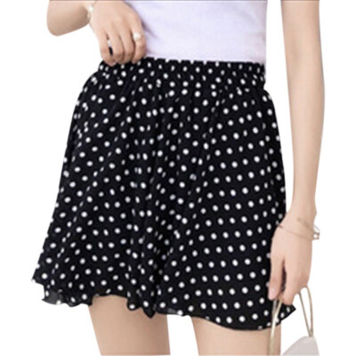 

Women Solid Color Casual Wide Leg High Waist Summer Loose Chiffon Thin Section Slim Casual Shorts
