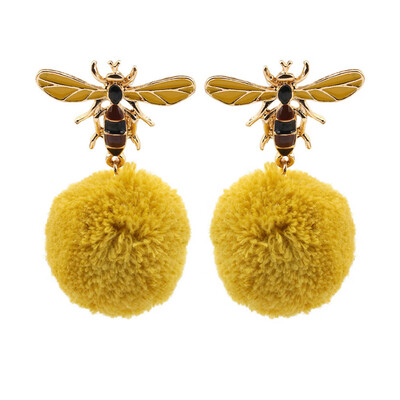 

Cute Bee Dangle Earrings for Women Winter Drop Ear Jewelry Christmas Gift