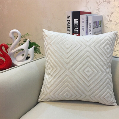 

45 45Cm Solid Color Chenille Flocking Geometric Home Decoration Pillowcase Coreless