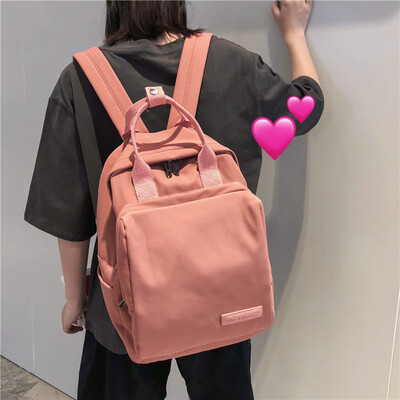 

Hong Kong style schoolbag female Korean version high school ins venereal ulzzang retro backpack female double shoulder bag girl st