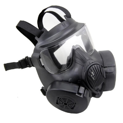 

Cosplay CS Wargame Airsoft Double Filter Fan Safety Gas Mask Tactical Perspiration Dust Full Face Prop