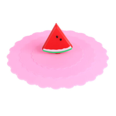 

Cartoon Fruit Dustproof Reusable Silicone Cup Cover Coffee Suction Seal Lid