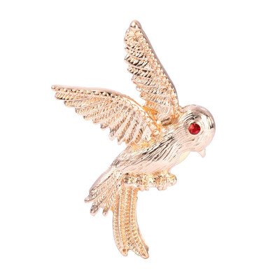 

Retro Fashion Women Ladies Party Accessories Gold Craft Glaze Flying Bird Brooch Pin Gifts