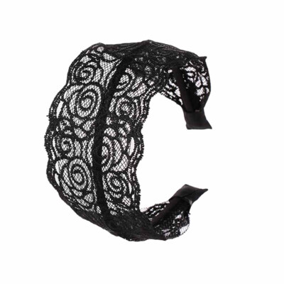 

Women Knitting Hairband hoop Bands Mesh Yarn lace Wide Headband Headwear