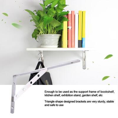 

1 Pair Stainless Steel -Shaped Wall-Mounted Shelf Brackets Support Frame Home HardwareShelf Bracket Wall Shelf Bracket