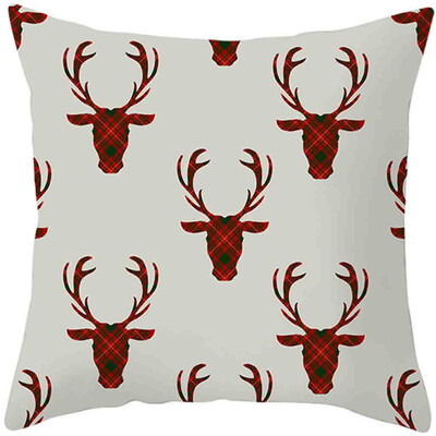 

Siaonvr 2020Merry Christmas Pillow Cases Cotton Linen Sofa Cushion Cover Home Decor