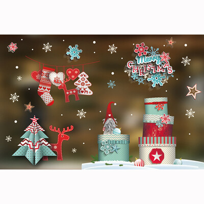 

Tailored Merry Christmas Wall Art Removable Home Window Wall Stickers Decal Party Decor
