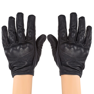 

NQ - 001 Motorcycle Goatskin Leather Gloves Full Finger Touch Screen