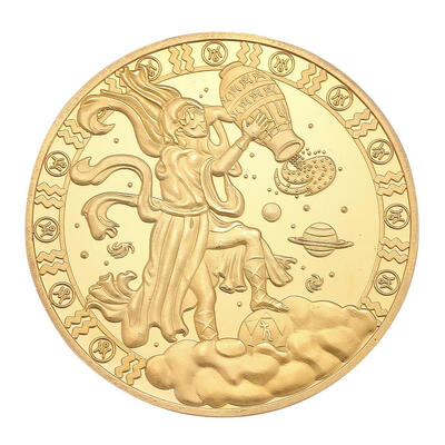 

12 Constellation Gold Plated Physical Commemorative Coin Collectible Gift