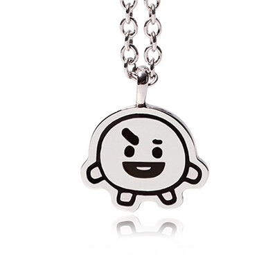 

KPOP BTS Bangtan Boys Same paragraph Cartoon Pendant Necklace Alloy Couple Necklace Best Gift for ARMY