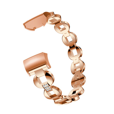 

〖Follure〗Link Metal Bracelets Replacement Adjustable Straps Crystal For Fitbit Charge 3