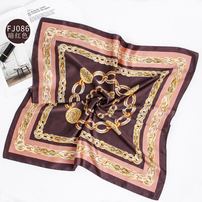 

New silk scarf womens custom wholesale printing silk small square scarf silk gift scarf FJ086