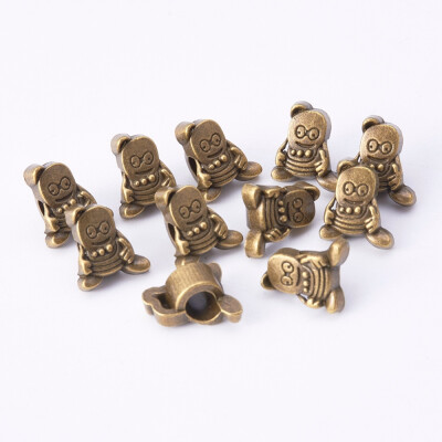 

Tibetan Style Alloy Cartoon European Beads Large Hole Beads Cadmium Free & Nickel Free & Lead Free Antique Bronze 135x12x8mm