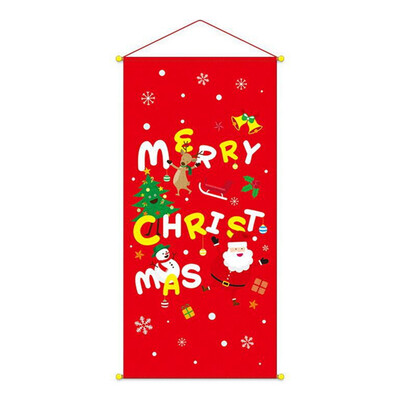 

Styles New Merry Christmas Ornaments Santa Claus Banner Flag Door Window Hanging Decoration