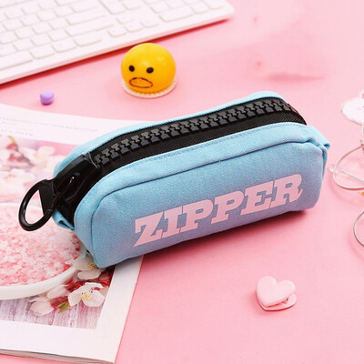 

Toponeto Zipper Pen Bag Large Capacity Simple Canvas Pencil Case Pencil Case Pencil Bag