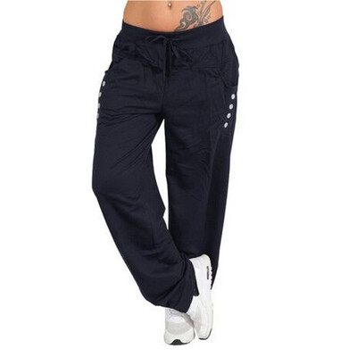 

Womens Autumn Winter Wide Leg Yoga Sports Loose Casual Long Pants Trousers