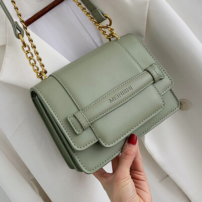 

Hong Kong style messenger bag women 2019 spring fashion foreign style shoulder bag Korean version of slung small square bag ins