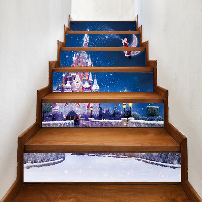 

〖Follure〗Holiday 3D Christmas Santa Claus Pattern Stair Decals Stickers Xmas Home Decor