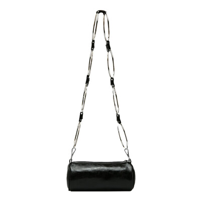 

Tailored Women Leather Bucket Bag Crossbody Bag Shoulder Bags Circular Chain Handle Bags