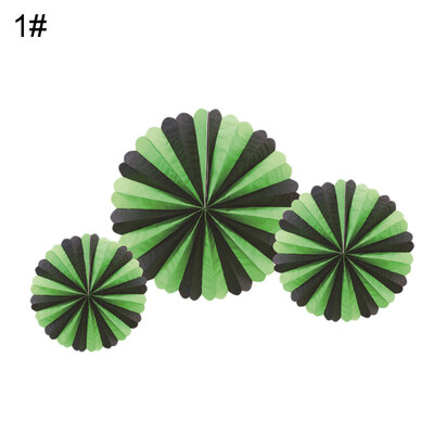 

3PcsSet Round Hanging Honeycomb Paper Fans DIY Banner Halloween Party Decor