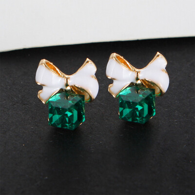 

Square Drop Oil Cute Bow Earrings Fashion Personality Earrings