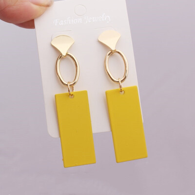 

EK746 New Styles Gold Color Geometric Sequin Pendant Drop Earrings for Women Long Exaggerated Earring Brincos Pendientes Gift