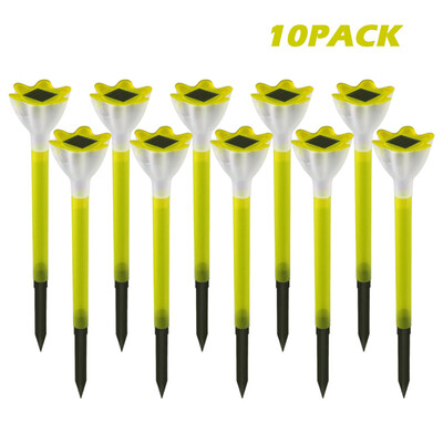 

〖Follure〗10Pcs Solar Garden Lights Colorful Landscape Walkway LED Lights