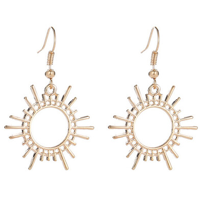 

Bohemian Sun Gear Drop Earrings geometric Gold Earring Jewelry Gifts For Women