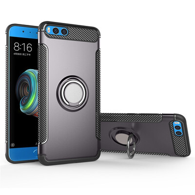 

Back Cover For Xiaomi Mi Note 3 Note3 Case Car Holder Stand Hard PC Silicon Ring Suction Bracket Celulars