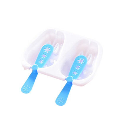 

Ice Lolly Mould&Stick 2pcs Cartoon Bunny Snowman Ice Cube Maker Ice Box with Cover Ice-Cream Stick Popsicle DIY Mold
