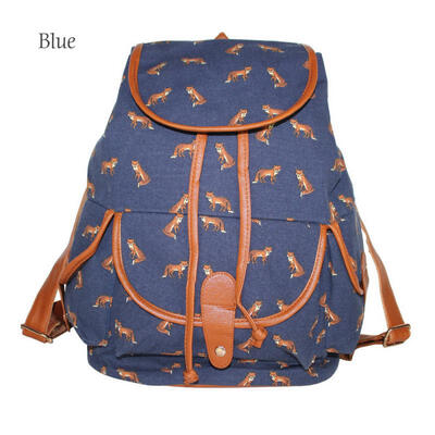 

Women Canvas Backpack Fashion Swallow Printing School Cute Laptop Bag