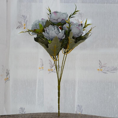 

European mini peony peony simulation flower European silk flower wedding simulation plant decoration fake flower coffee