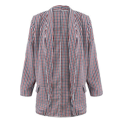 

Fashion Plaid Blazers Women Long Sleeve Slim OL Casual Autumn Jacket Coat