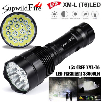 

Saidsome Super Bright 38000Lm 15x XM- T6 LED 5-Mode 26650 Flashlight Torch Light Lamp flashlight lamp