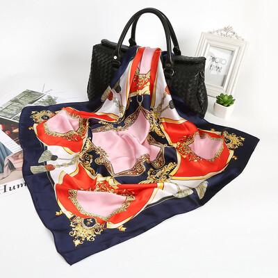 

Autumn&winter Korean version of the silk satin thin scarf scarf air conditioning shawl beach towel seaside sunscreen silk scarf women wholesale