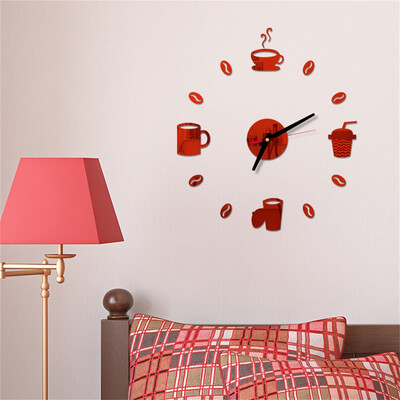 

Gobestart 3D DIY Roman Numbers Acrylic Mirror Wall Sticker Clock Home Decor Mural Decals