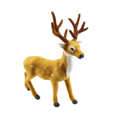 

1pcs Xmas Elk Plush Simulation New Year Christmas Ornaments for Home Christmas Gift Navidad Noel Christmas Decorations For Home