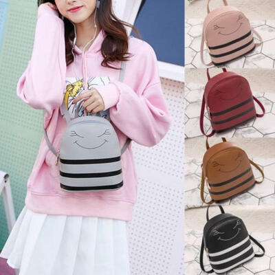 

Women Girls Mini Faux Leather Backpack Rucksack School Bag Travel Handbag