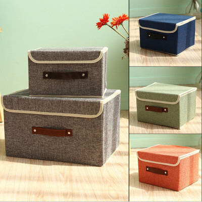 

Clothing folding cotton linen art storage box with lid storage box large toy books sundries storage box wholesale