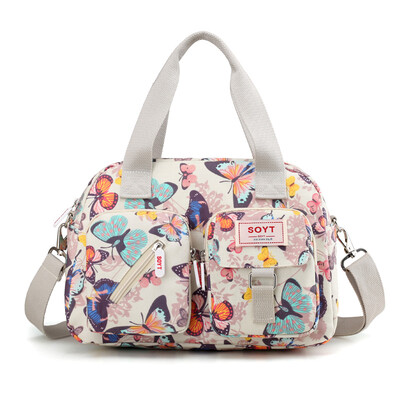 

Cloth bag female middle-aged&elderly mother bag shoulder slung handbag nylon canvas Oxford bag large capacity womens bag