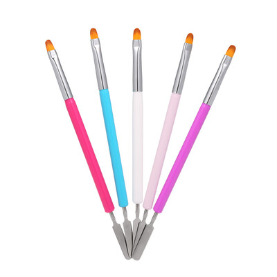 

SOCHEAL Round Poly Gel Brush & Picker Dual-Ended UV Gel Acrylic Nail Brushes Manicure Pen Nail Extension Tool