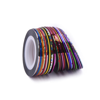 

ROSALIND 30pcslot Rolls Striping Tape Line Nail Art Decoration Sticker Nail Tips Glitter
