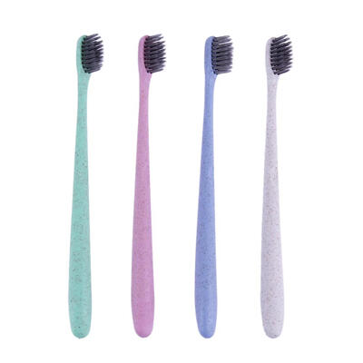 

4pcs Bamboo Charcoal Soft Toothbrush Adult Kids Tooth Cleaning Care Brush